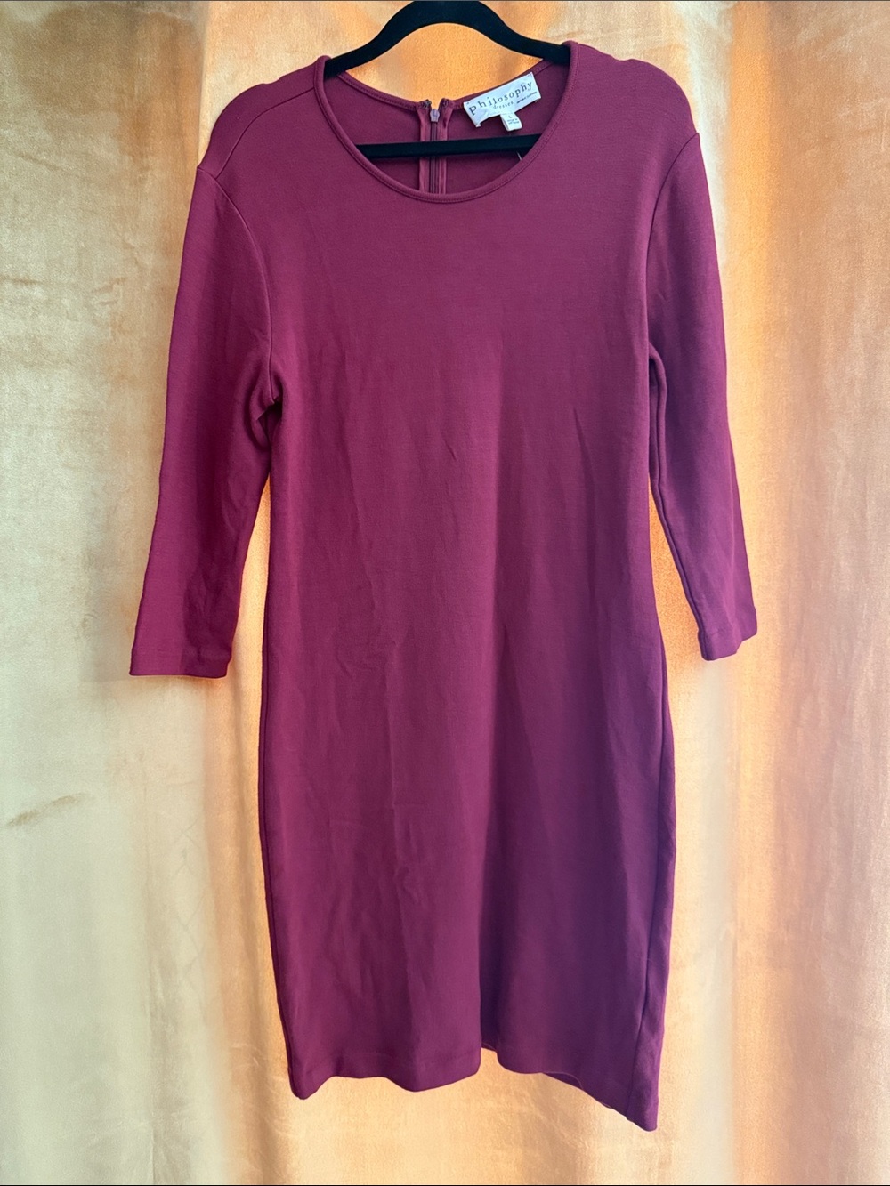 Philosophy Plum Long-Sleeve Sheath Dress
